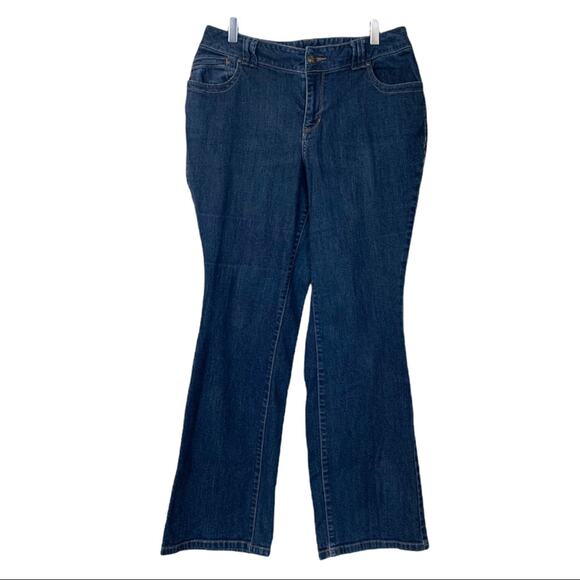 Lane Bryant Distinctly Boot Cut Mid Rise Women's Jeans Dark Wash Size 14 Plus - Picture 1 of 7